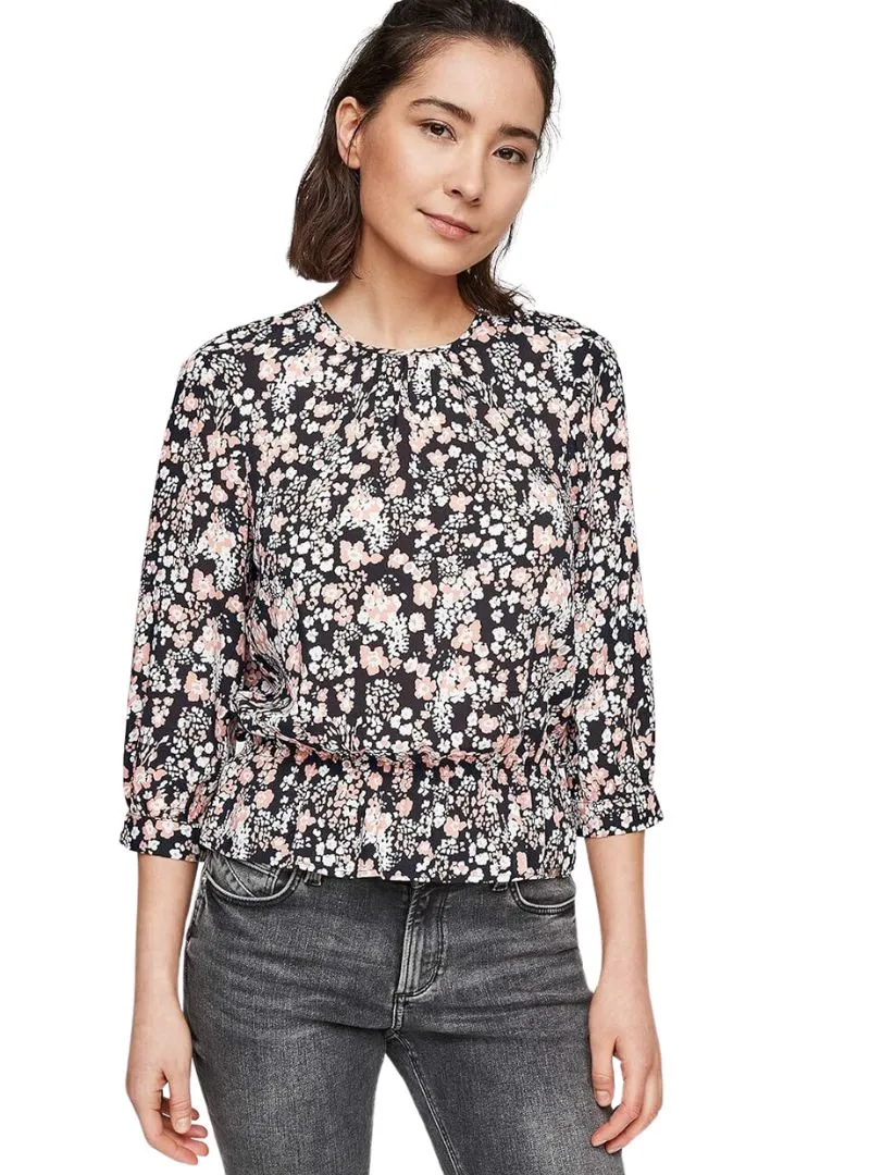 FLORAL DETAILED THREE QUARTER SLEEVE BLOUSE sold by FBO