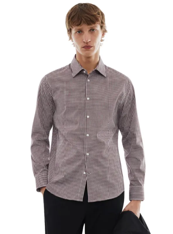 CHECKERD SLIM FIT LONG SLEEVE SHIRT sold by FBO