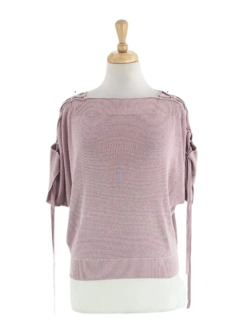 DETAILED LACE KNIT TOP sold by FBO