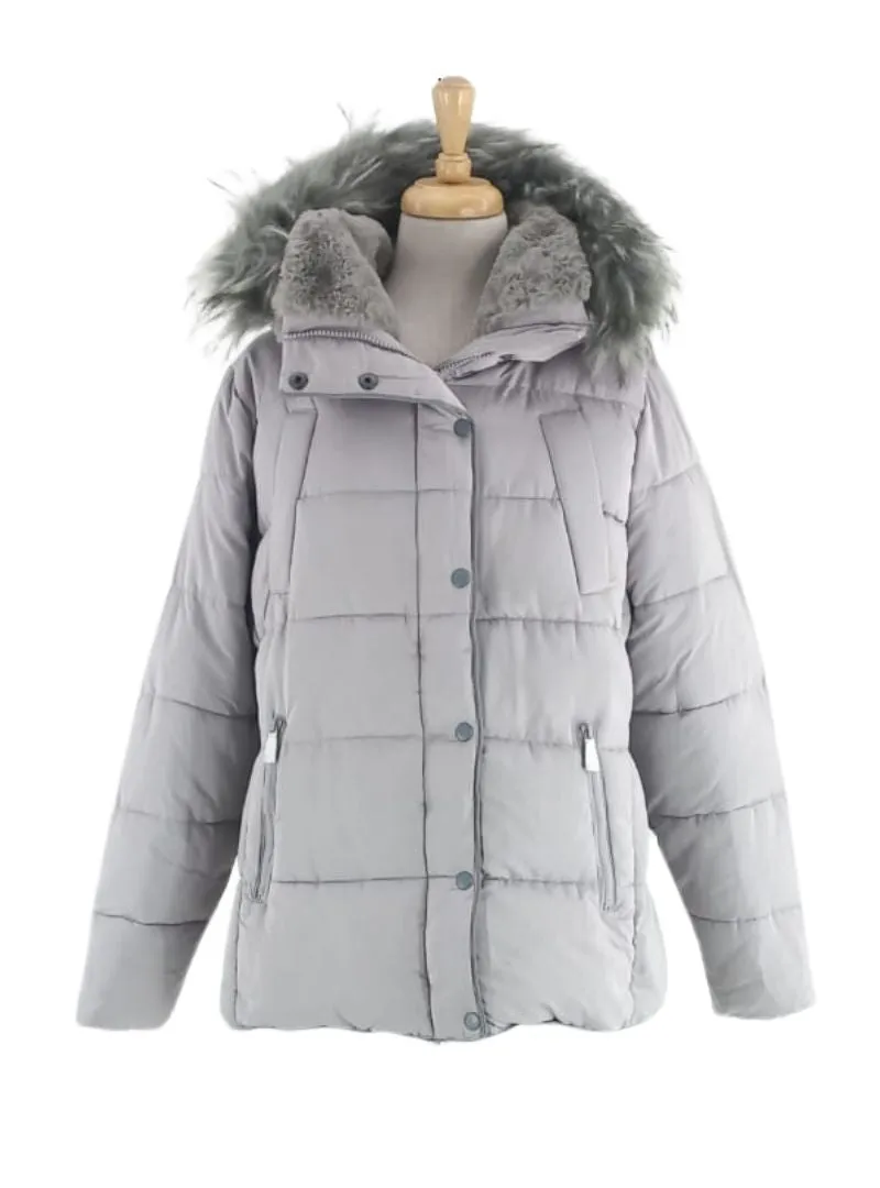FUR HOODED PUFFER JACKET sold by FBO