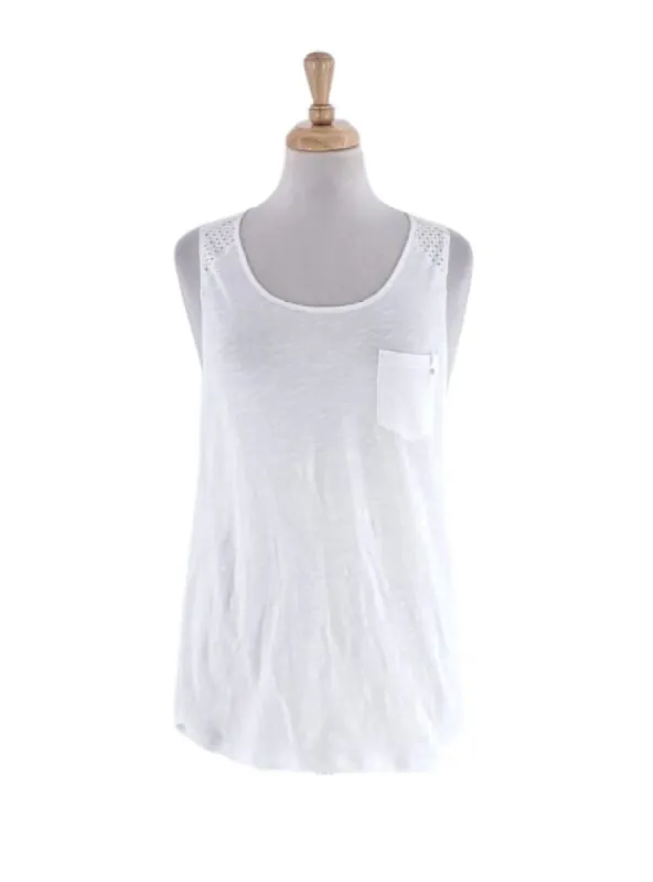 POCKET DETAIL CUT OUT TANK TOP sold by FBO