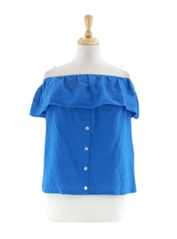BUTTONED DETAIL OFF THE SHOULDER BLOUSE sold by FBO