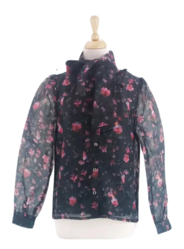 FLORAL MESH SLEEVE BLOUSE sold by FBO