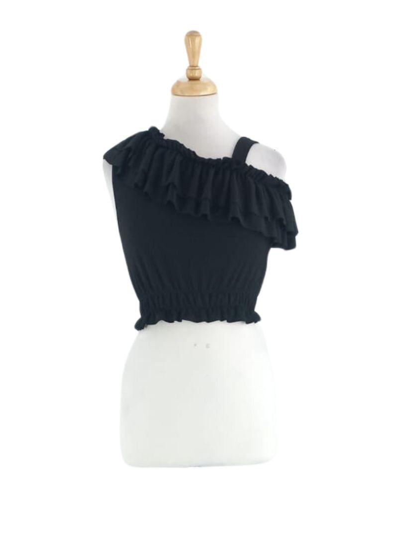 FRILL DETAILED CROPPED TOP sold by FBO