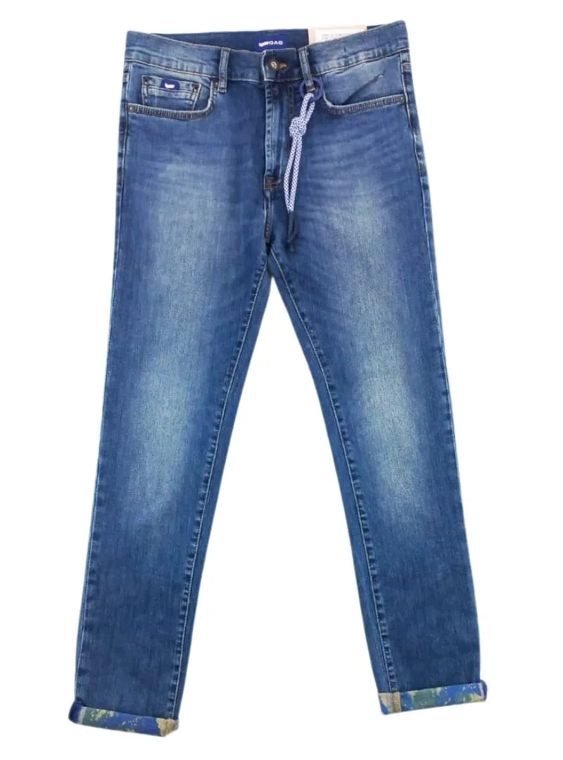 Gas Denim Ladies Straight Fit Jean - Blue sold by FBO