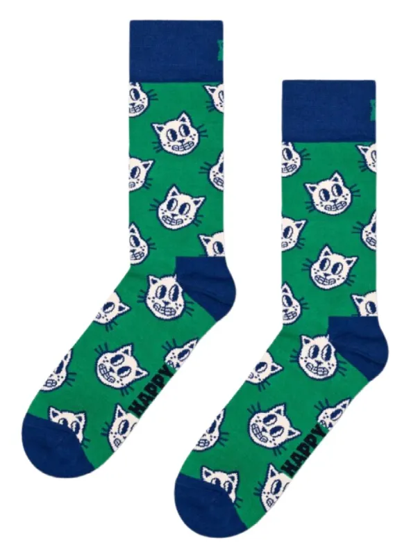 CAT PRINT SOCKS sold by FBO