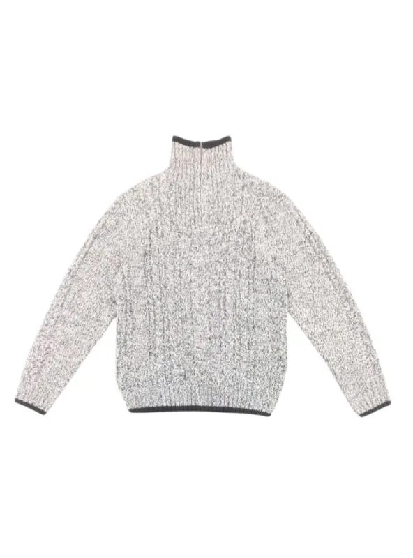 KNITTED ZIP COLLAR SWEATER sold by FBO