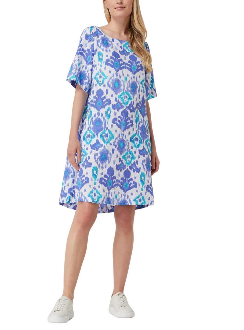 DETAILED LINEN DRESS WITH POCKETS sold by FBO