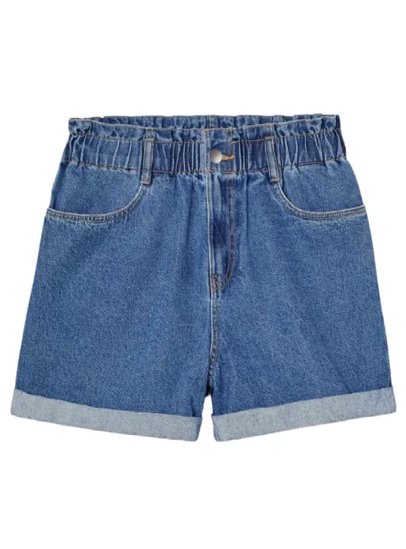DENIM PAPER BAG SHORTS sold by FBO
