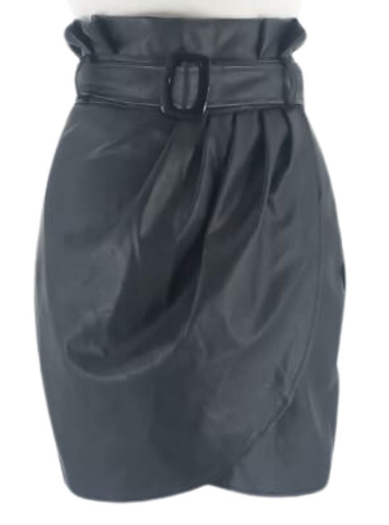 PLEATHER DETAILED SKIRT WITH BELT sold by FBO
