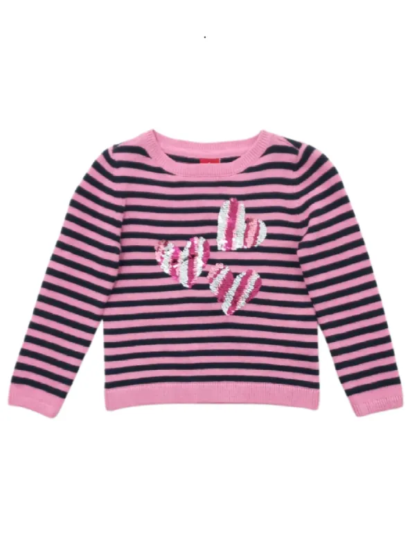 DETAIL STRIPPED SEQUINS KNIT TOP sold by FBO