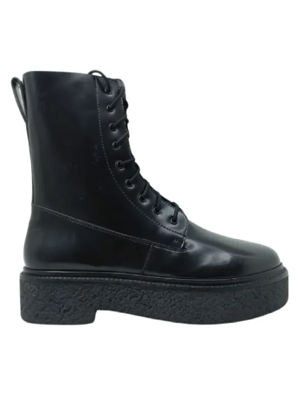 LACE UP PLATFORM BIKER BOOTS sold by FBO