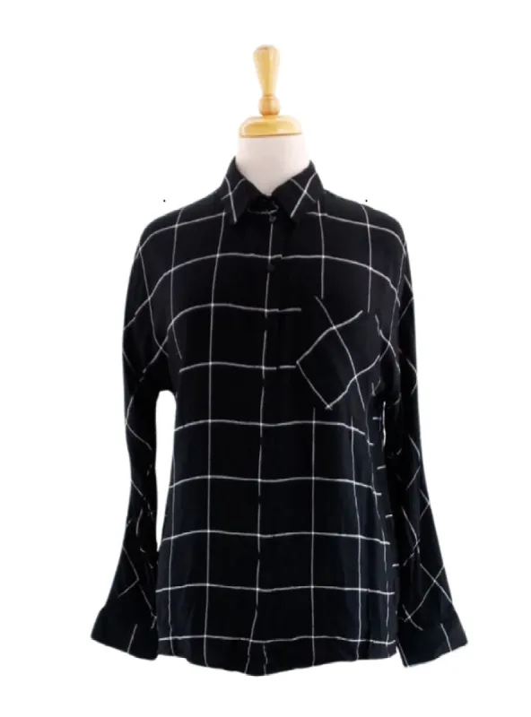 CHECK CASUAL BLOUSE sold by FBO