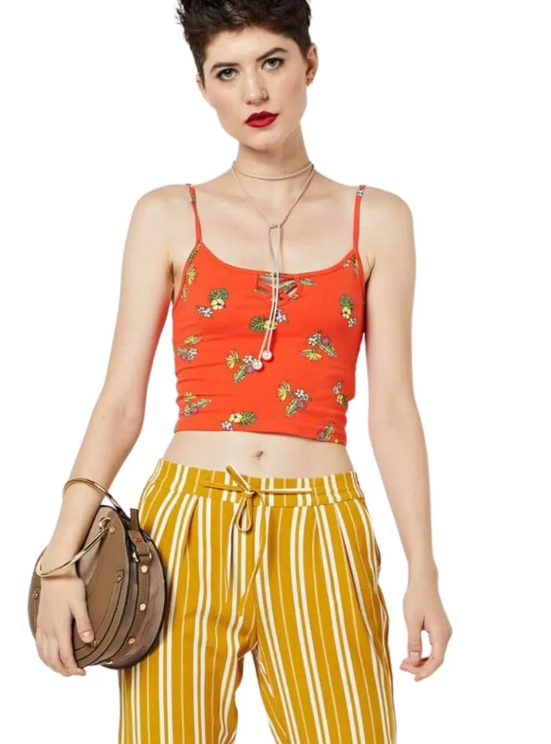 DETAILED STRAPPY CROPPED TEE sold by FBO