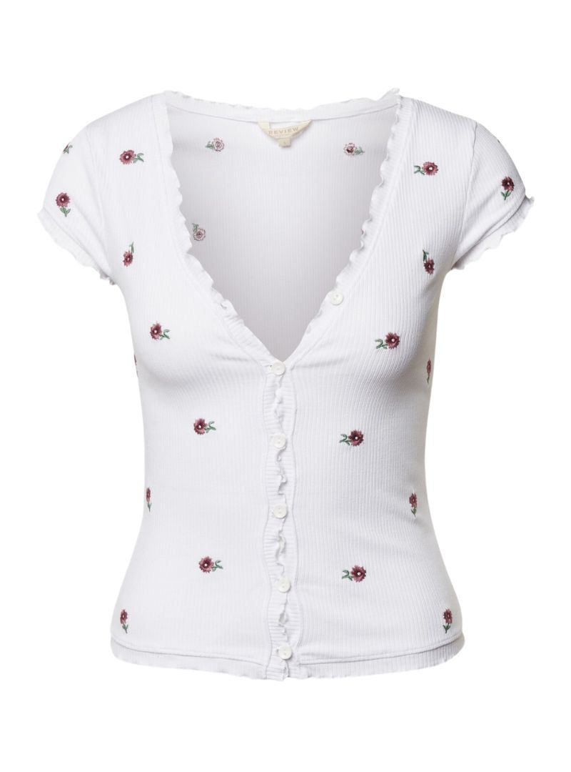 RIBBED FLORAL BUTTONED TOP sold by FBO product image thumbnail 3