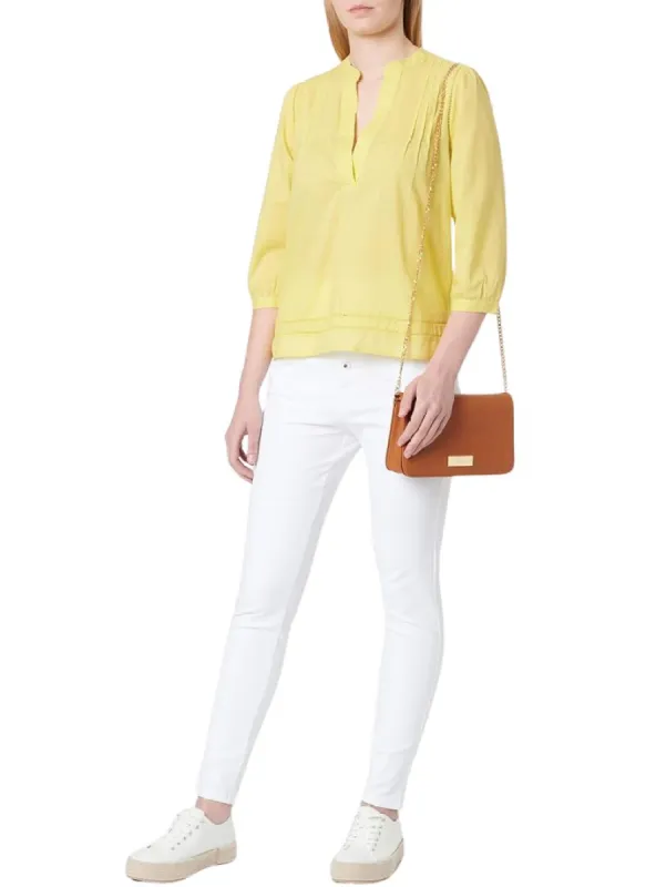 CUT OUT DETAILED THREE QUARTER SLEEVE BLOUSE sold by FBO