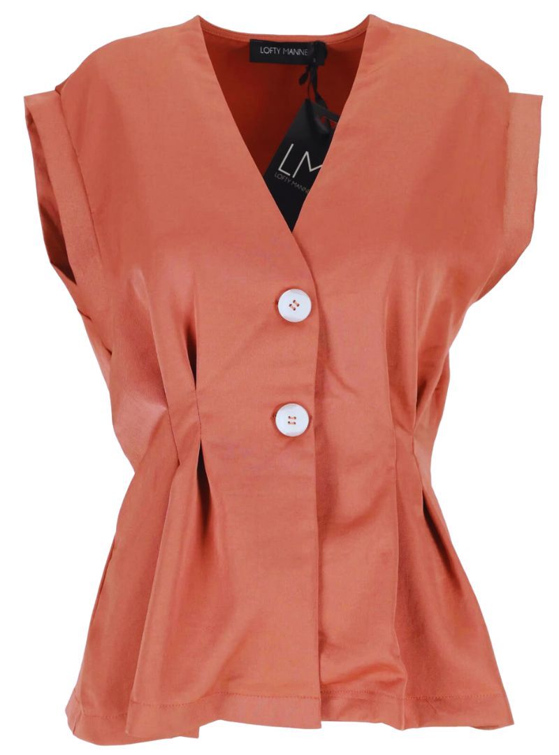 SLEEVELESS BUTTONED BLOUSE sold by FBO