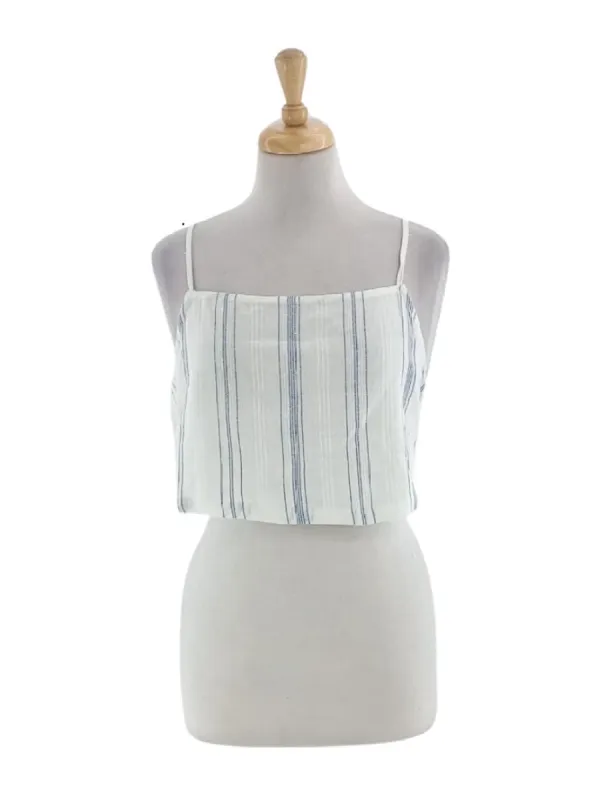 STRIPED PATTERNED CROPPED CAMI sold by FBO