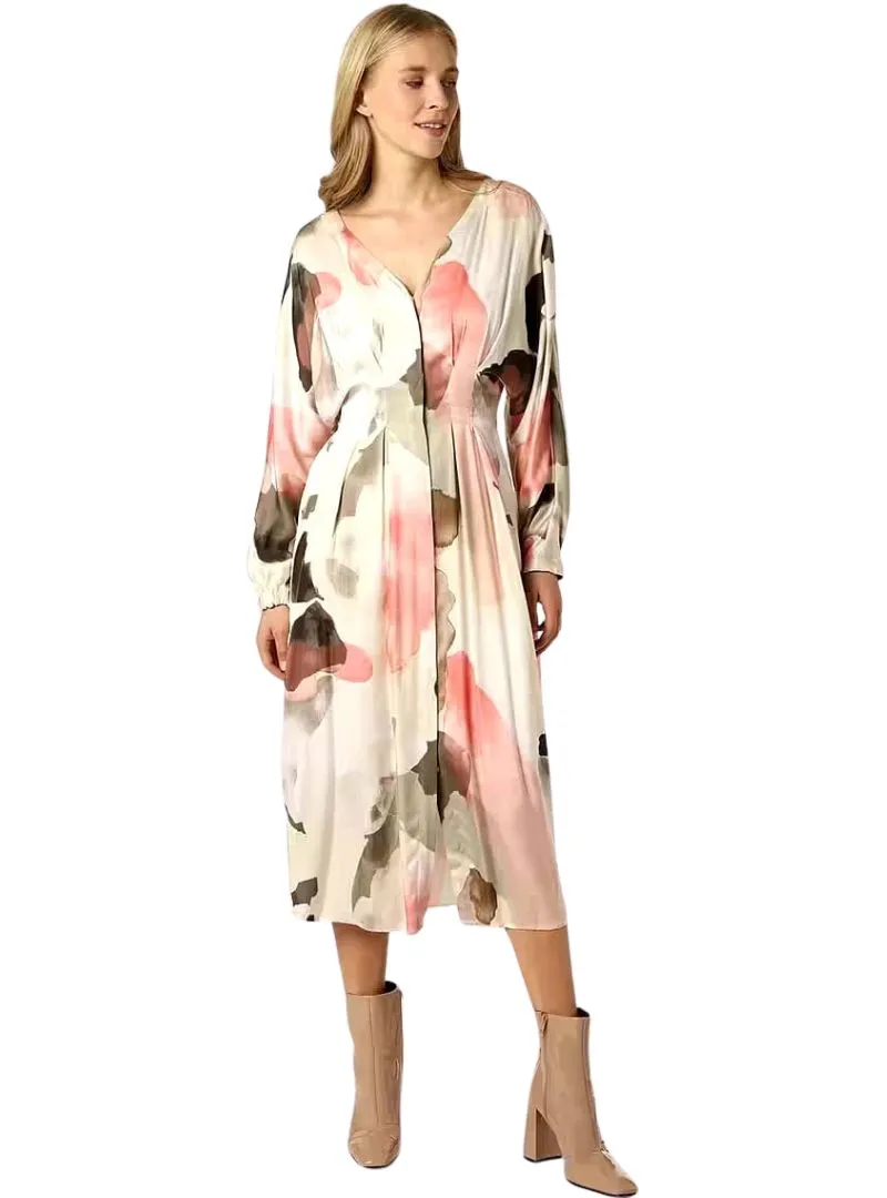 DETAILED BUTTONED SATIN DRESS sold by FBO