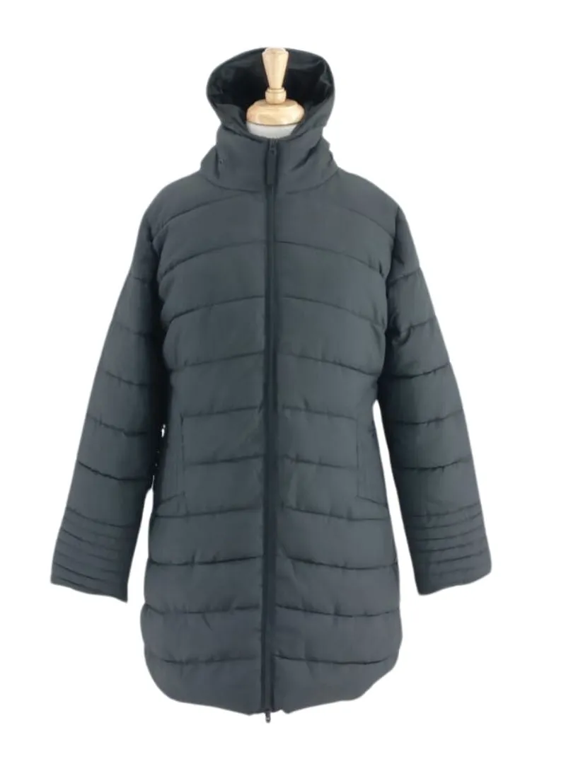 LONG LENGTH HOODED PUFFER JACKET sold by FBO