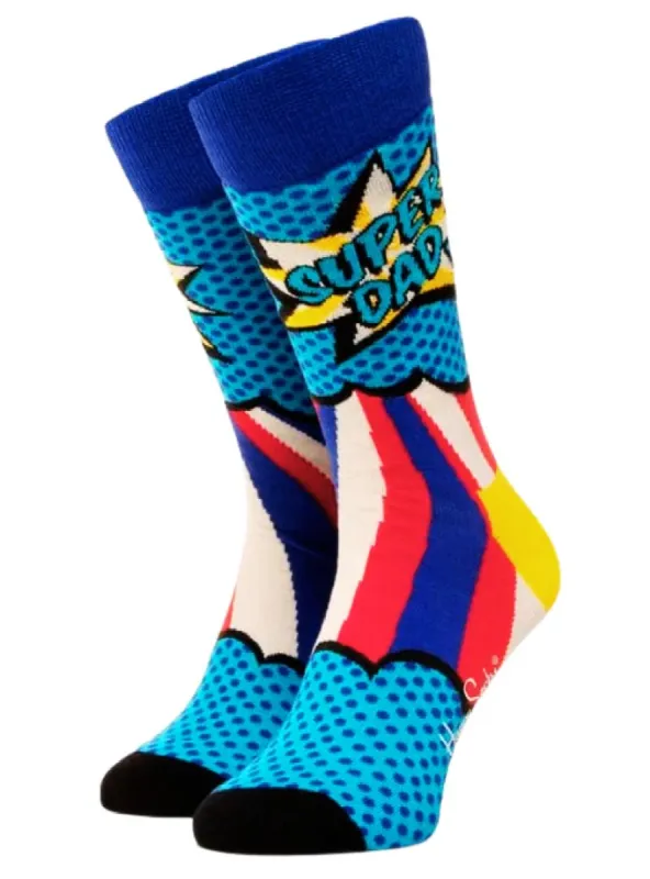 MULTI COLOR SUPER DAD PRINT SOCKS sold by FBO