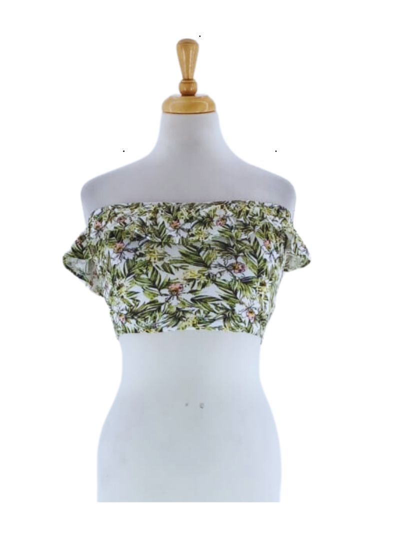 FLORAL PRINT CROP TOP sold by FBO