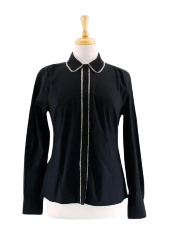 DIAMANTE DETAIL COLLAR BLOUSE sold by FBO