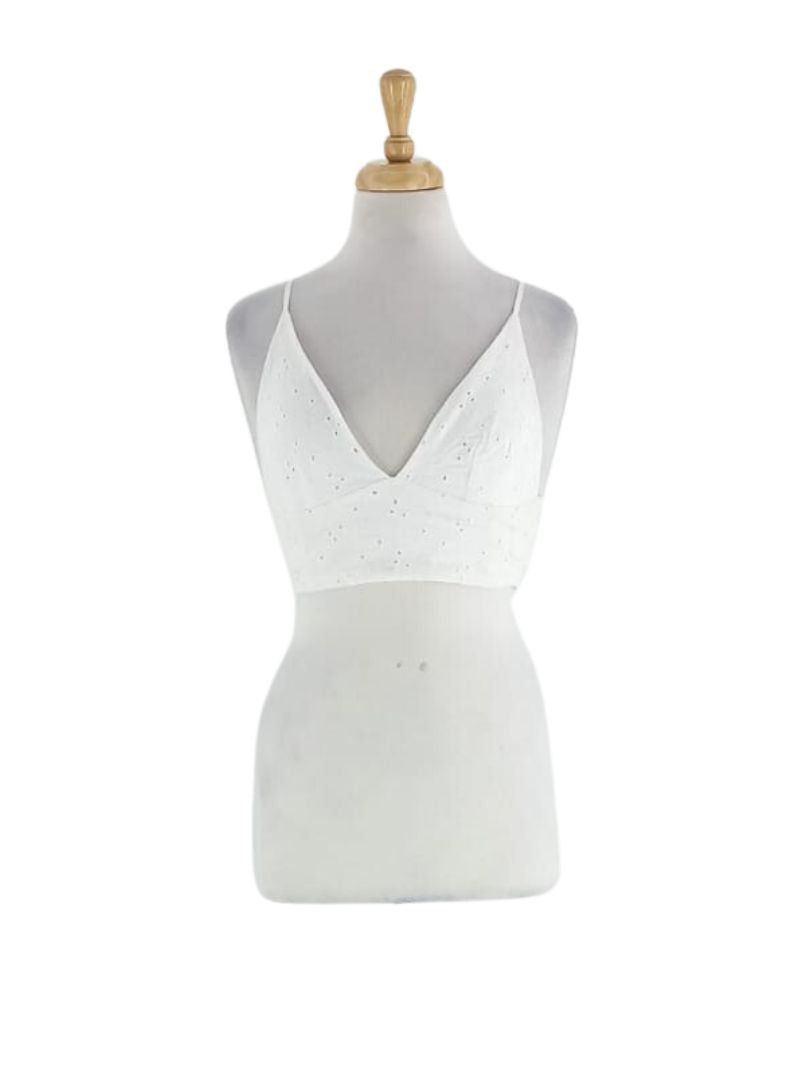 V-NECK STRAPPY CROP TOP sold by FBO