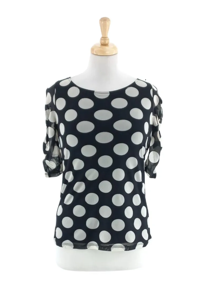 POLKA DOT PUFF SLEEVE BLOUSE sold by FBO