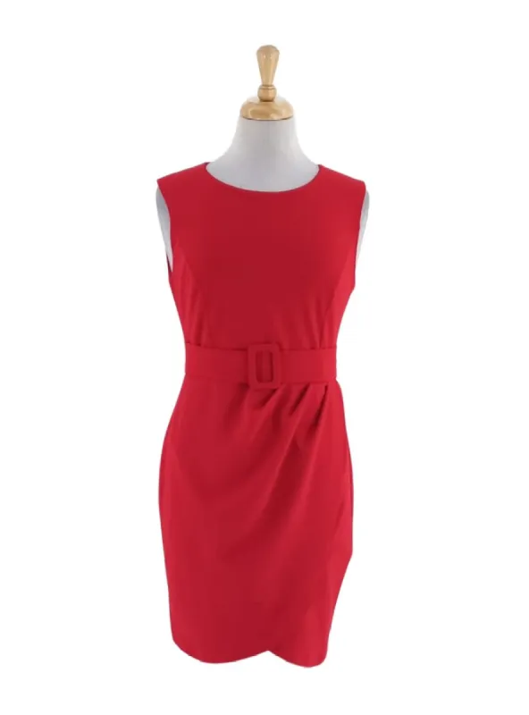 SLEEVELESS BELTED DRESS sold by FBO