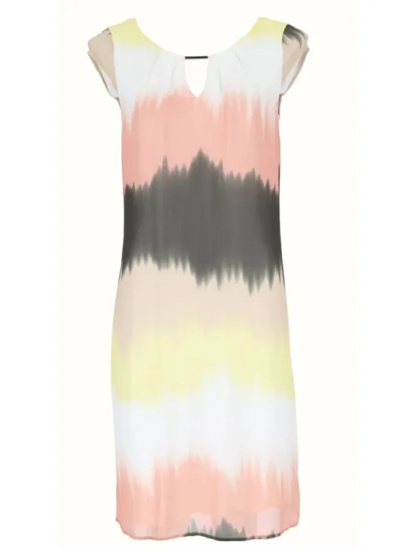MULTI COLOR NECKLINE DETAILED DRESS sold by FBO