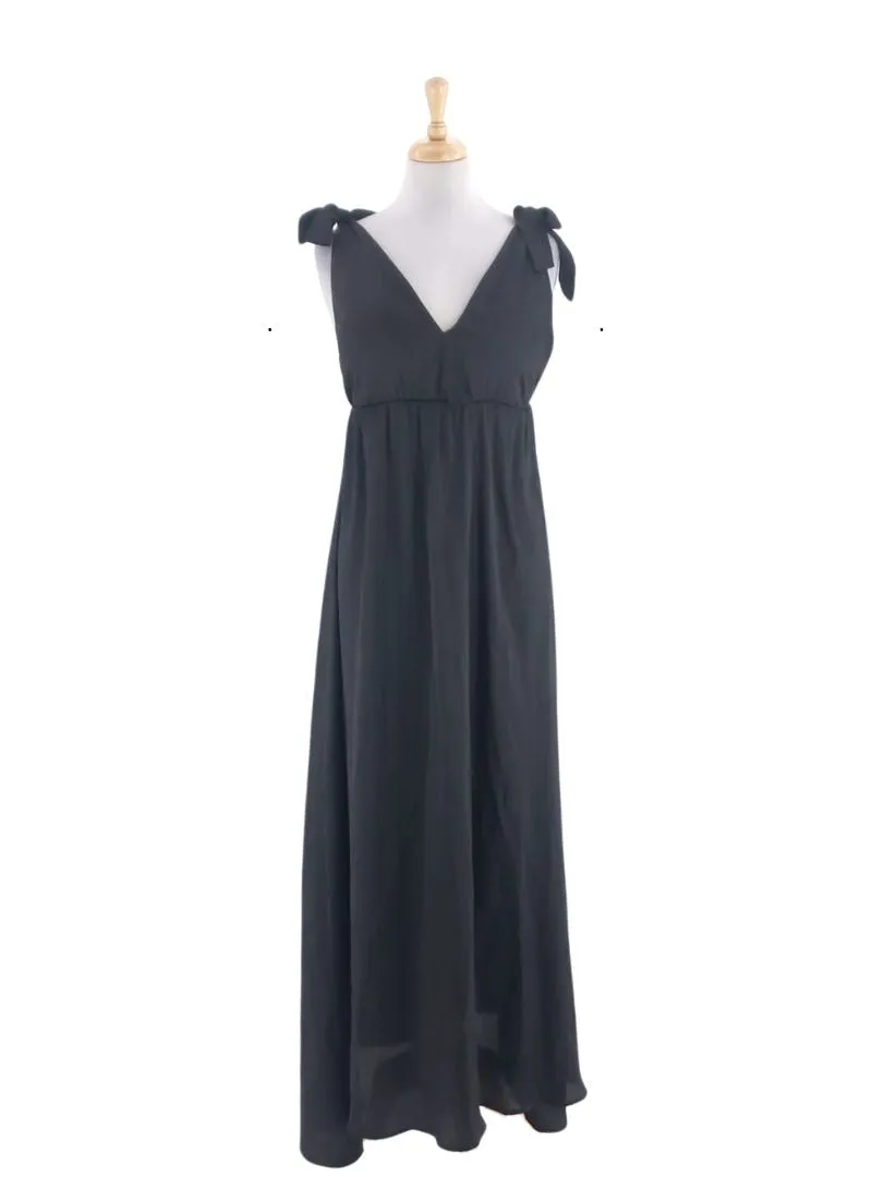 V-NECK TIE MAXI DRESS sold by FBO