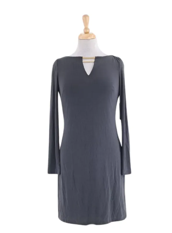 BASIC ZIP UP LONG SLEEVE DRESS made by Vince Camuto
