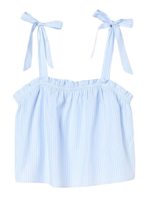 STRIPED DETAILED TIE TOP sold by FBO