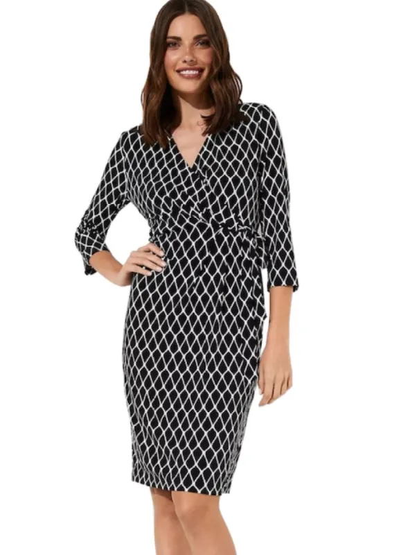 DETAILED QUARTER SLEEVE DRESS sold by FBO