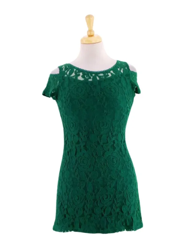 FLORAL LACE COLD SHOULDER DRESS sold by FBO