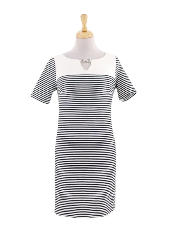 STRIPED FORMAL DRESS sold by FBO