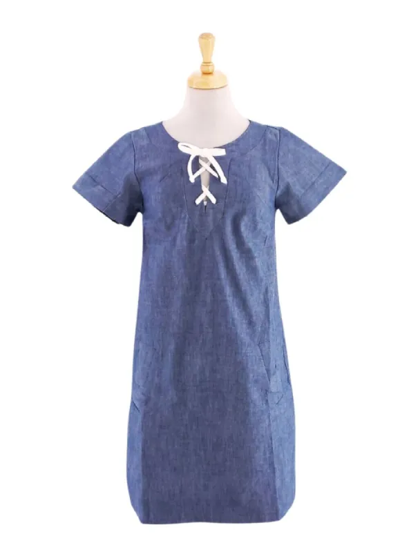LACE TIE CASUAL DRESS sold by FBO