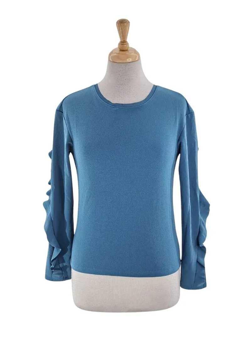 LONG SLEEVE FRILL BLOUSE sold by FBO