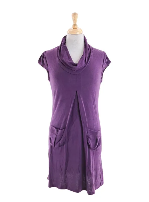 TURTLE NECK KNIT POCKET DRESS sold by FBO