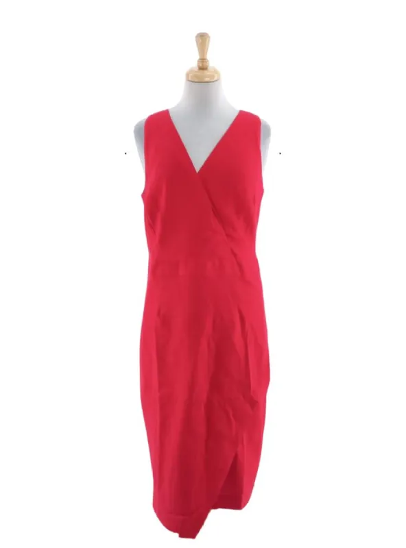 V-NECK TEXTURED RIBBED SLEEVELESS DRESS sold by FBO