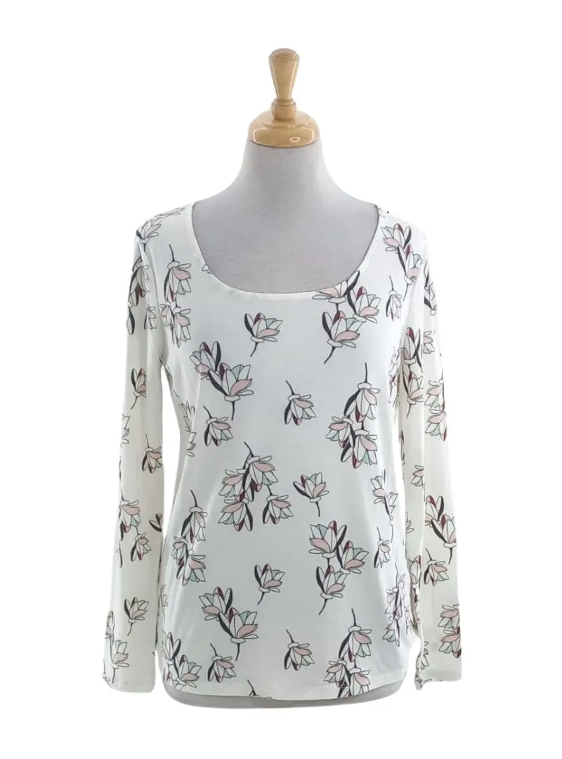 FLORAL KNIT LONG SLEEVE TOP sold by FBO
