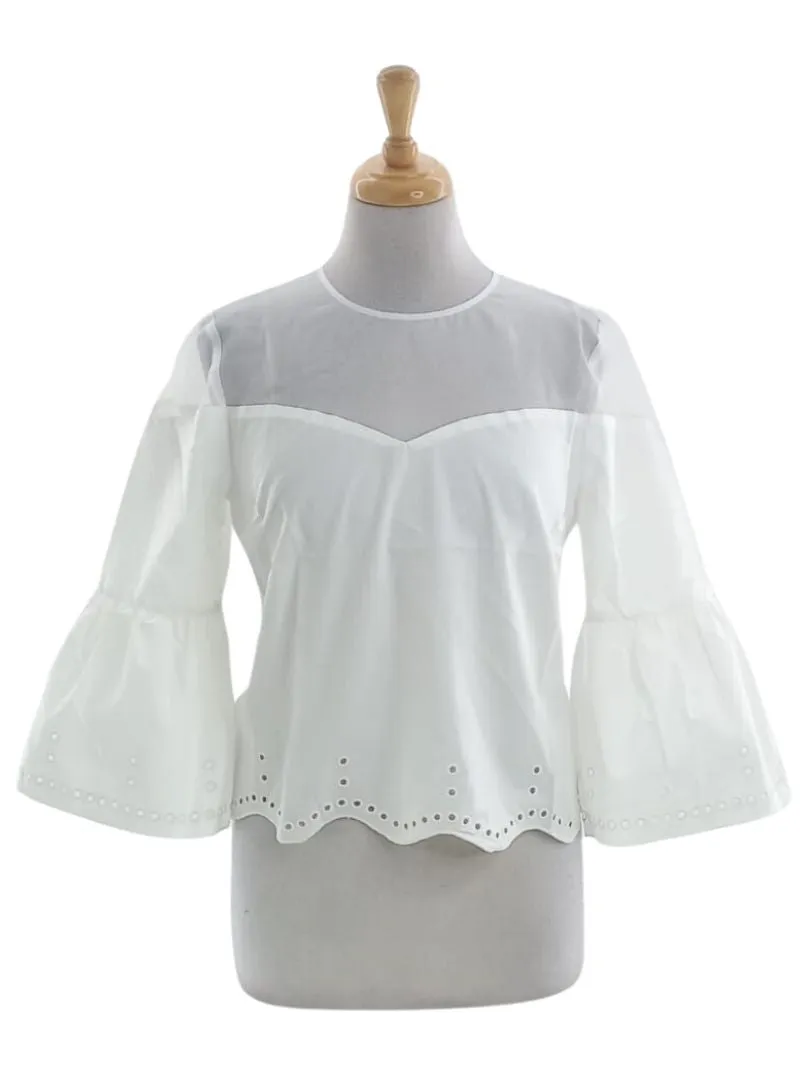 CUT OUT FLARE SLEEVE BLOUSE sold by FBO
