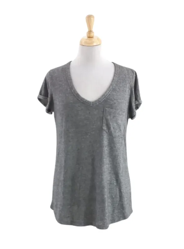 BASIC POCKET DETAIL KNIT TOP sold by FBO