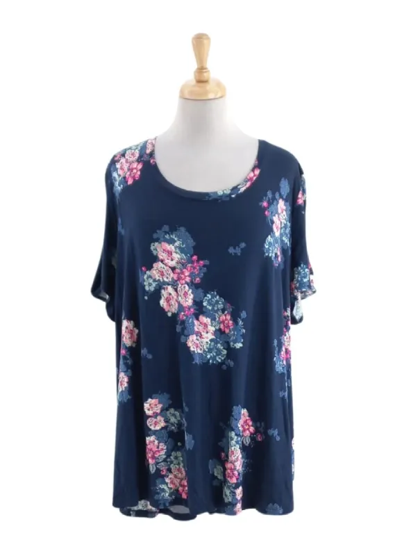 COLD SHOULDER FLORAL TEE sold by FBO