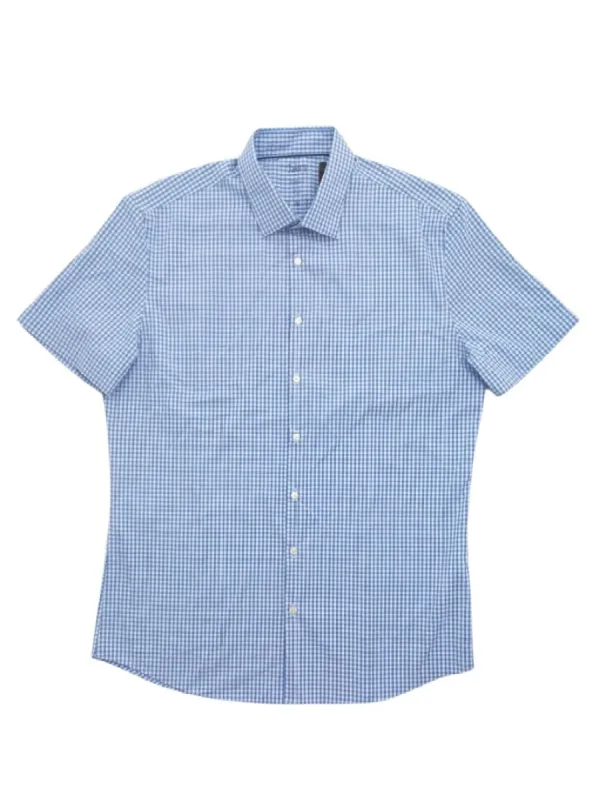 CHECKERD SLIM FIT BUTTON UP SHIRT sold by FBO