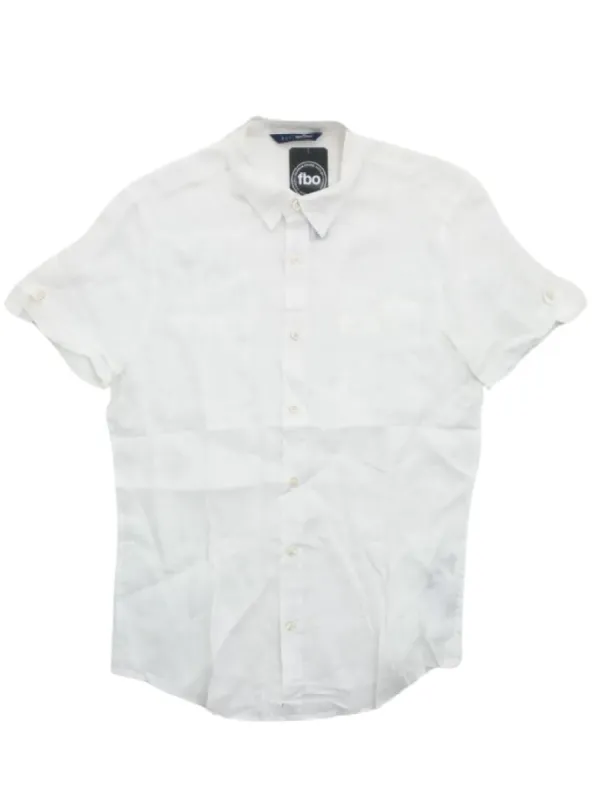 BASIC LINEN FEEL BUTTON UP SHIRT sold by FBO