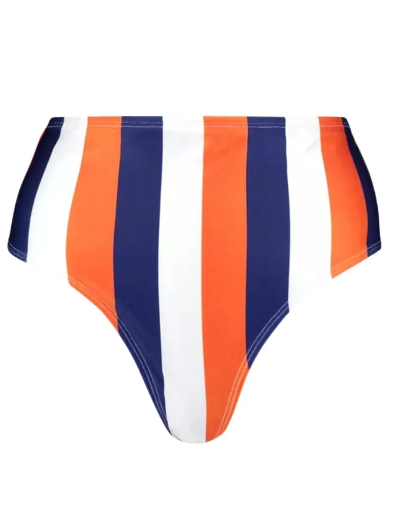 STRIPED HIGHWAIST BIKINI BOTTOM sold by FBO