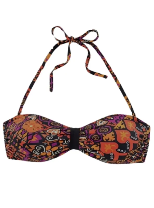 PATTERNED DETAILED BIKINI TOP sold by FBO