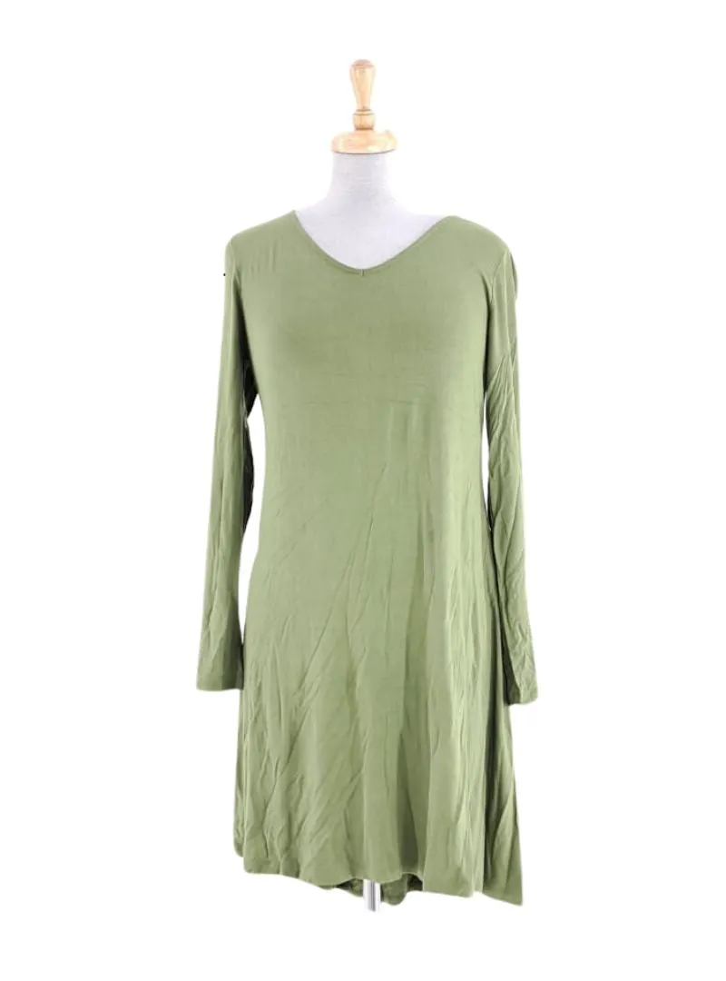 BASIC FLOWY LONG SLEEVE DRESS sold by FBO